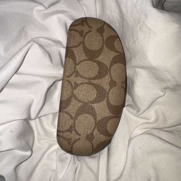 Coach Tan and Brown Patterned Eyeglass Case - Picture 2 of 4